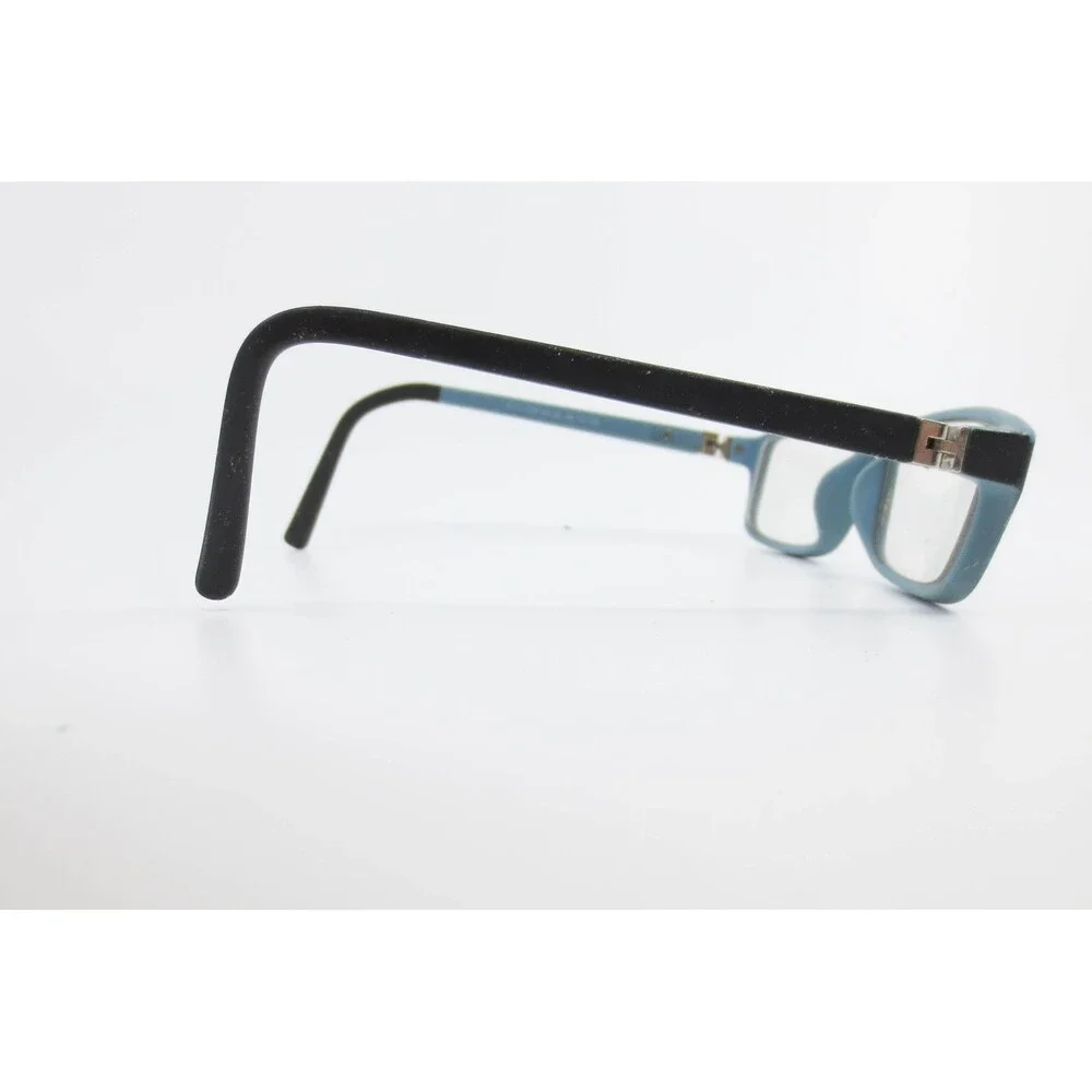 Adolfo Sport Pitcher BK/BL Black Blue Rectangular Eyeglass Frames 48-15-125